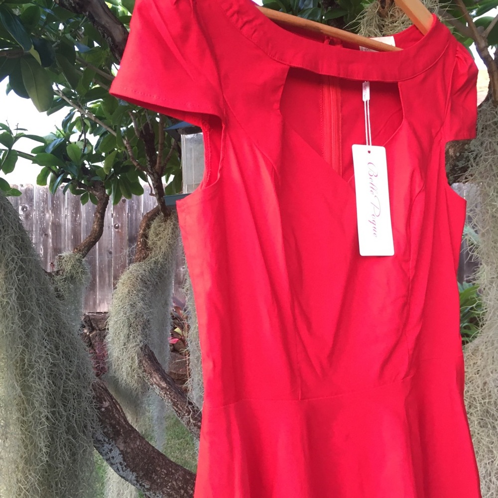 🟢❤️💃🏽NWT Vintage American Nostalgia Rockabilly Dress Cap Sleeve💃🏽🤩❤️NWT - Picture 7 of 14